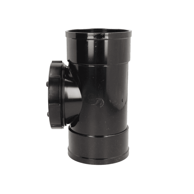 Davant 110mm Solvent Double Socket Access Pipe - Black SSB0032