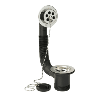 Instinct 11/2" Bath Combi Waste & Plug SS Flange 200508INS