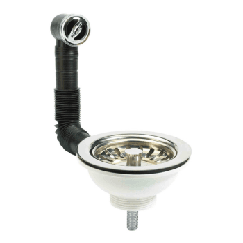 Instinct 1 1/2" Stainless Steel Sink Basket Strainer, Waste + Overflow