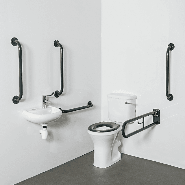 Instinct DOCM Pack Rimless,C/C,Basin (2TH),Rails+Seat D/Grey 200KDG