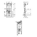 Geberit Alpha Frame, 112 cm, Cist & Round Flush Plate Ch 458.041.21.2 Image 2