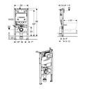 Geberit Alpha Frame, 98 cm, Cist & Round Flush Plate Ch 458.038.21.2 Image 2