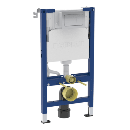Geberit Alpha Frame, 98 cm, Cist & Square Flush Plate Ch 458.037.21.2