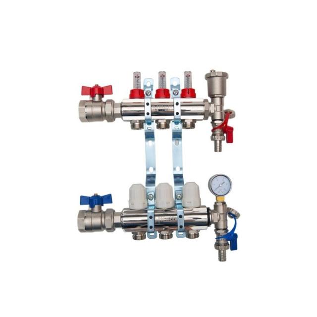 Hetta Manifold 3 way c/w Iso Valves, Gauges