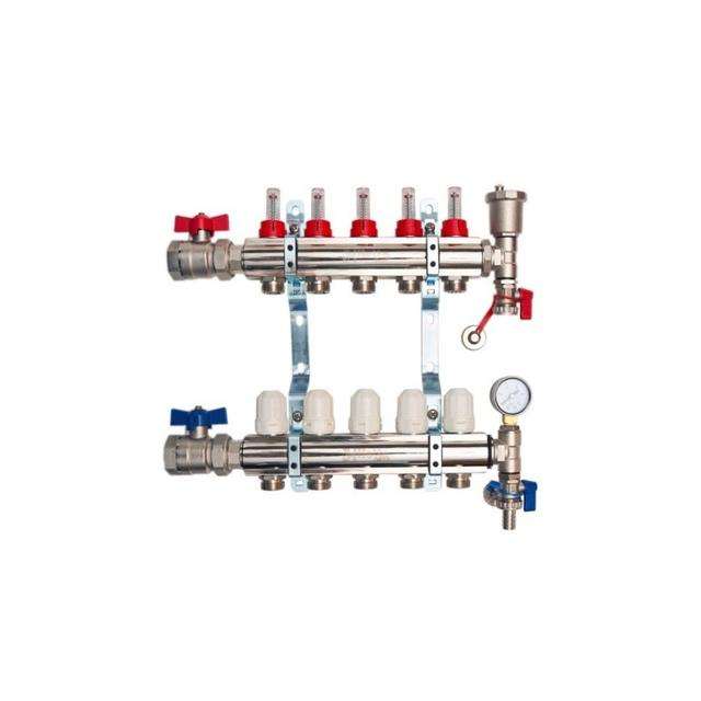 Hetta Manifold 5 way c/w Iso Valves, Gauges