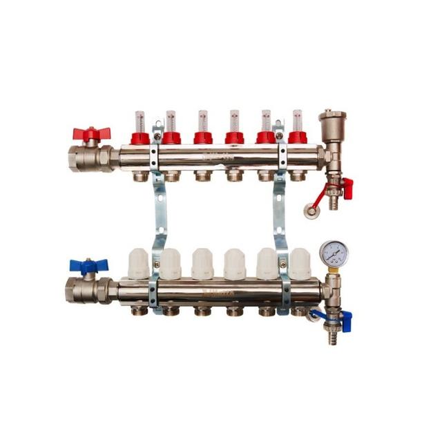 Hetta Manifold 6 way c/w Iso Valves, Gauges
