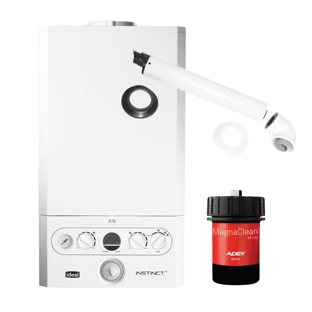 Ideal Instinct Combi 24, Horizontal Flue & Adey Micro Filter