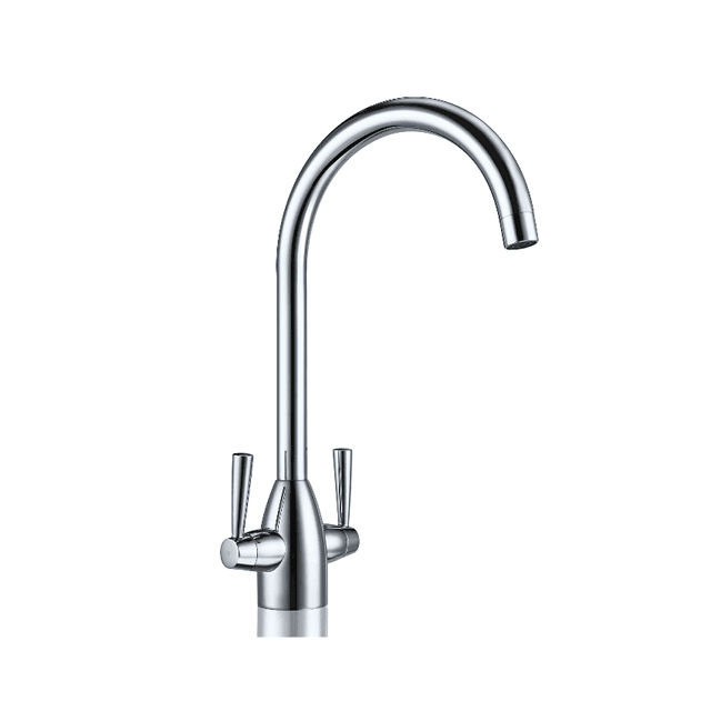 Instinct Brandsby Twin Lever Mono Kitchen Mixer Chrome INSBRTKMC