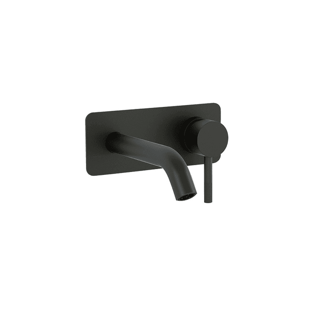 Instinct Azerley Wall Mounted Basin Mixer Matt Black INSAZ005MB