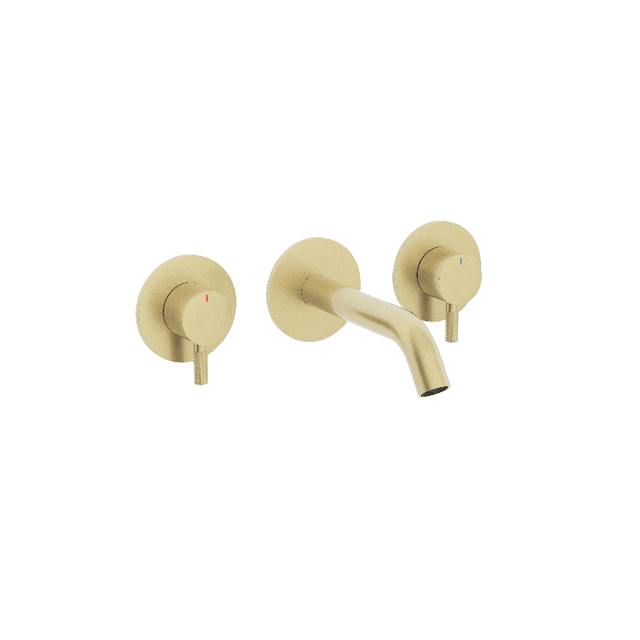 Instinct Azerley Wall Mounted Bath filler Brushed Brass INSAZWBFBB