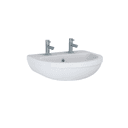 Instinct Della/Kiso Round 500mm Pedestal Basin 2TH White INSDE007A Image 1