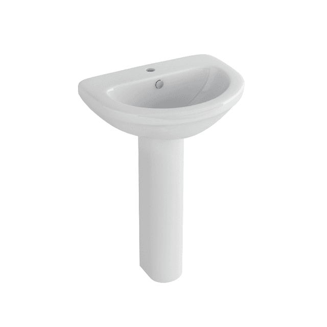 Instinct Della/Kiso Round Full Pedestal White INSDE009