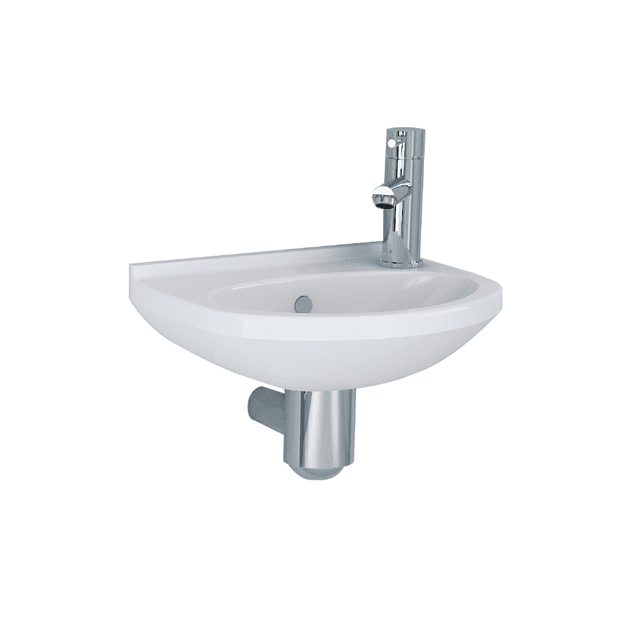 Instinct Della/Kiso Round 360mm Cloakroom Basin 1TH White INSDE014