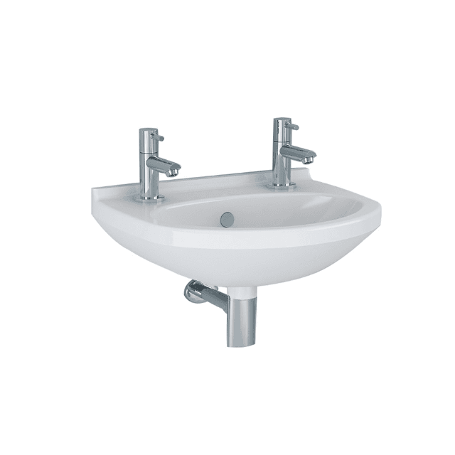 Instinct Della/Kiso Round 360mm Cloakroom Basin 2TH White INSDE014B