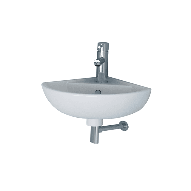 Instinct Della 310mm Corner Basin 1TH White INSDE015