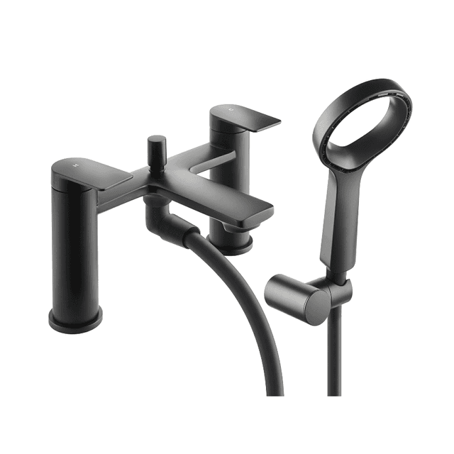 Instinct Keal Bath Shower Mixer + Kit Matt Black INSKEBSMMB
