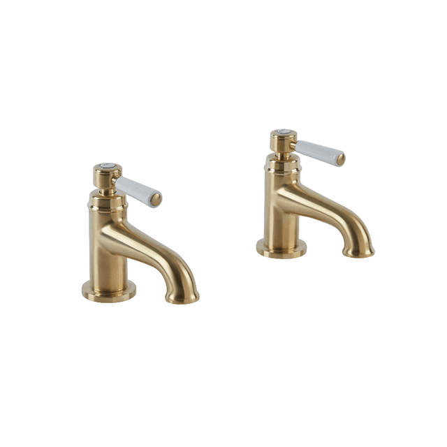 Instinct Hemsworth Lever Basin Taps (Pair) Brushed Brass 10007