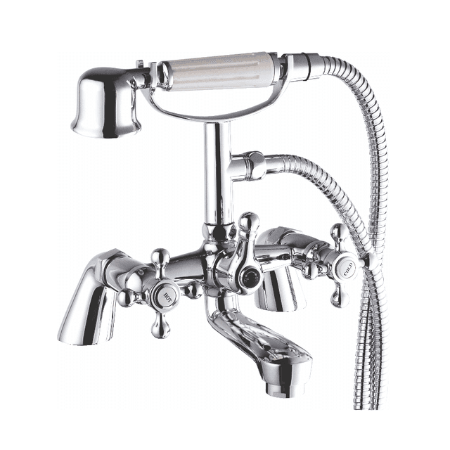 Instinct Kensington Cross Bath Shower Mixer + Kit Chrome INST-KNX-BS