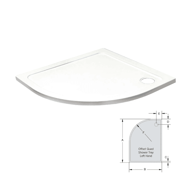 Kartell K.Vit Unity 1000x800 Offset Quadrant Tray LH UNQL1008