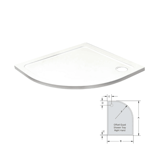 Kartell K.Vit Unity 1200x900 Offset Quadrant Tray RH UNQR1209