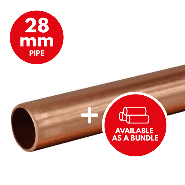 28mm TX Copper Pipe 3m Length