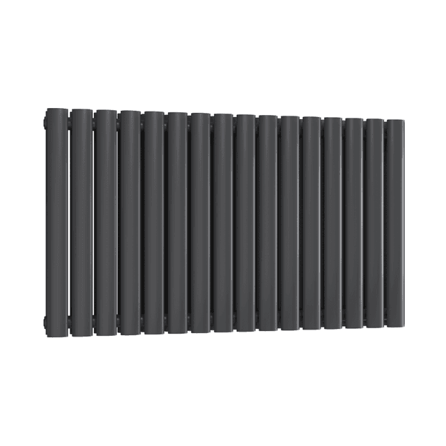 Eliptical 600 x 540 Double Anthracite Horizontal Radiator