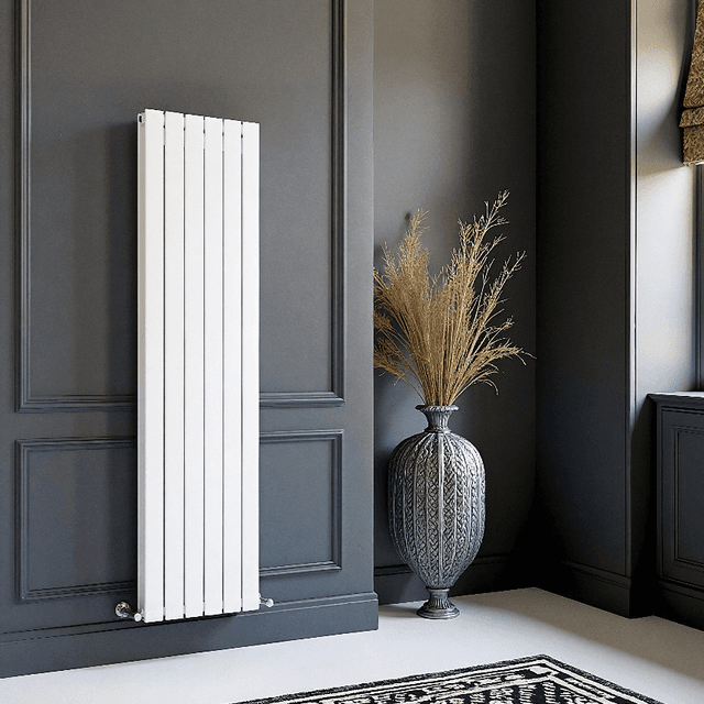 Harley 1800 x 560 Double White Vertical Radiator