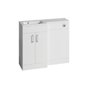Instinct Kiso Square 1000mm L-Shape Unit Gloss White Left Hand Image 1