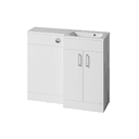 Instinct Kiso Square 1000mm L-Shape Unit Gloss White Right Hand Image 1
