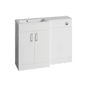 Instinct Kiso Square 1100mm L-Shape Unit Gloss White Left Hand Image 1