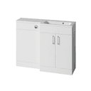 Instinct Kiso Square 1100mm L-Shape Unit Gloss White Right Hand Image 1