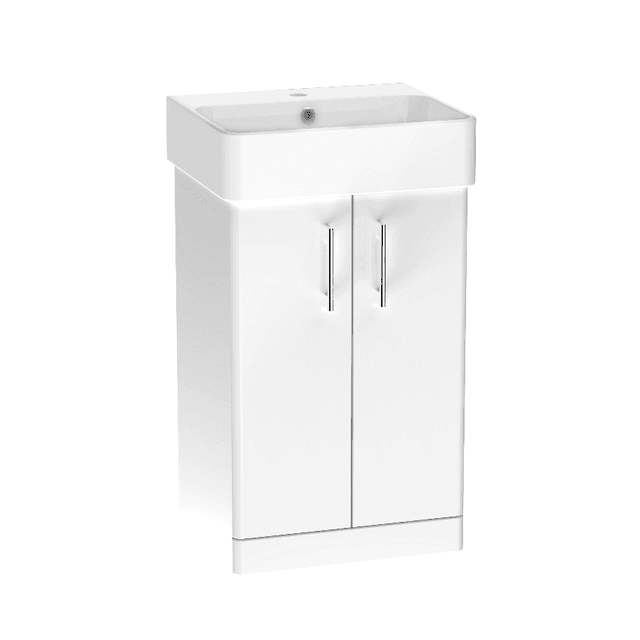 Instinct Allerston 500mm F/S Two Door Basin Unit Gloss White
