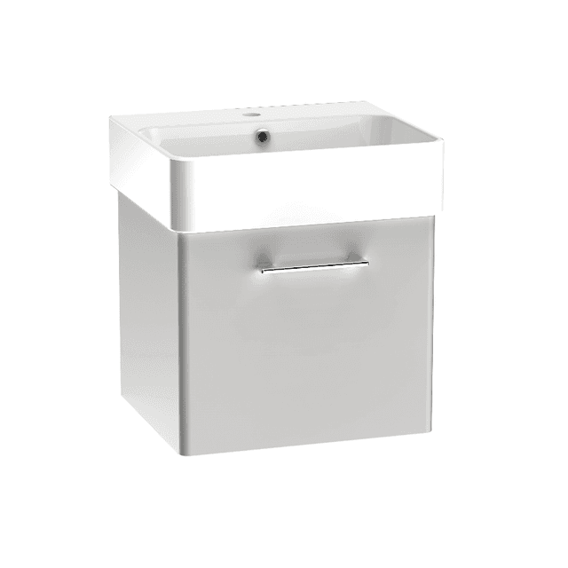 Instinct Allerston 500mm W/Hung Single Drawer Basin Unit Light Grey