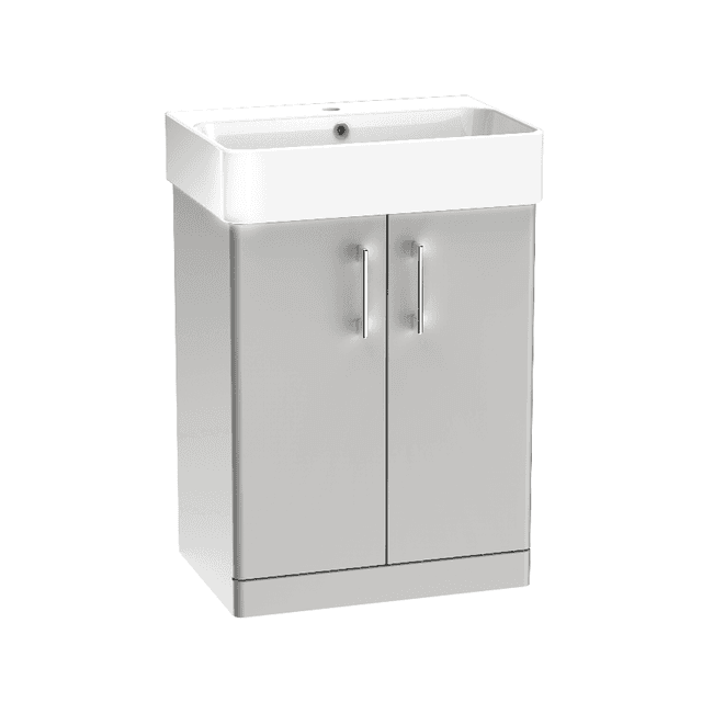 Instinct Allerston 600mm F/S Two Door Basin Unit - Matt Light Grey