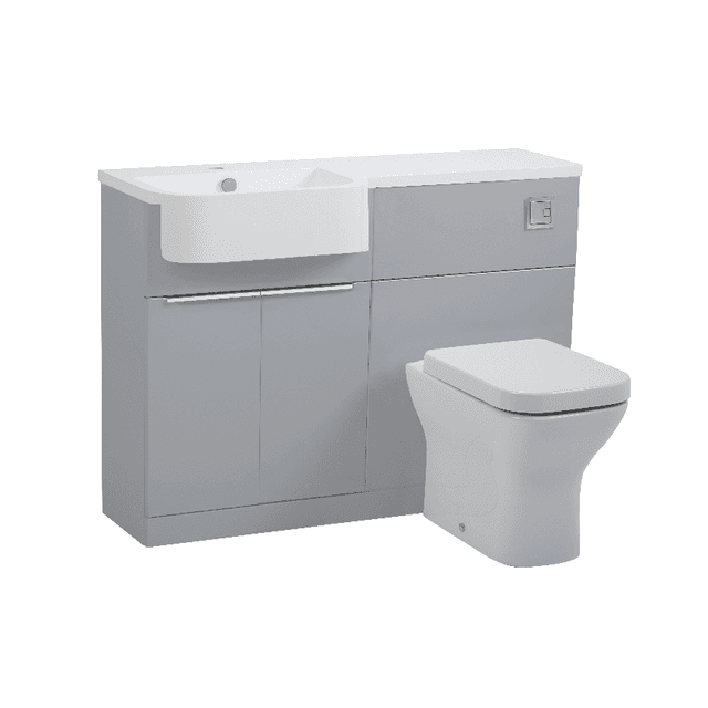 Instinct Keros 1200mm BTW F/S Semi C'top Unit LH Gl Light Grey 12BWLGL