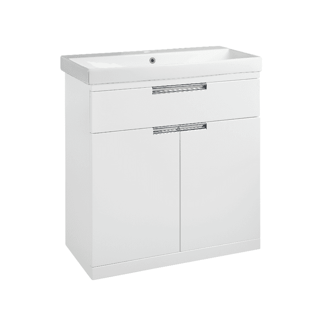 Instinct Espada 800mm F/S 1 Drawer 2 Door Basin Unit - Gloss White