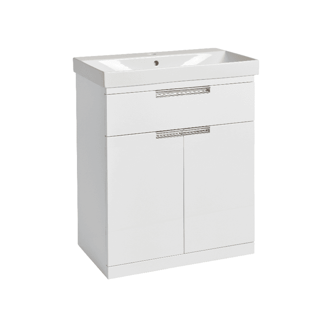 Instinct Espada 700mm F/S 1 Drawer 2 Door Basin Unit Gloss White 41425