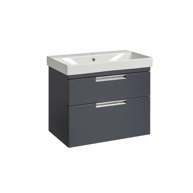 Instinct Espada 600mm W/M 2 Drawer Basin Unit Midnight Grey 414811