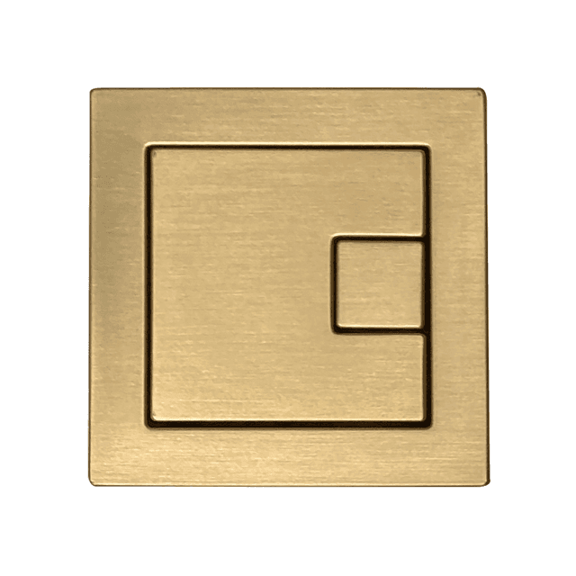 Instinct Nuance Square Dual Flush Button Brushed Brass INST13035