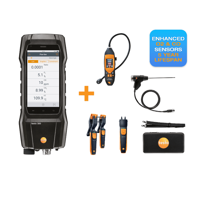 Testo 300+ Flue Gas Analyser - Ultra Smart Kit 300564 3004 02