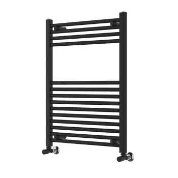 Instinct 600 x 800mm Black Straight Towel Rail 22mm PHGT080-60ZMB