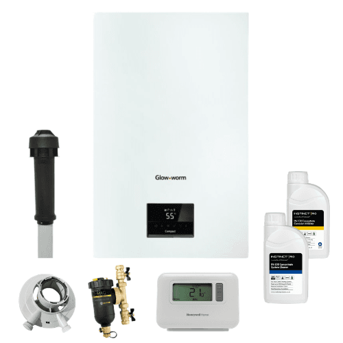 Glowworm Compact Combi 24kW Vertical Flue Value Pack +