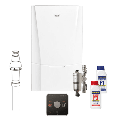 Ideal Vogue Max / Hive V4 32kW Vertical Flue Value Pack+
