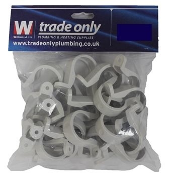 Davant 32mm Pipe Clip (Single) PWPC32WB Image 1