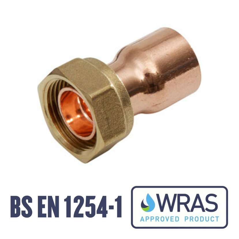 Endfeed 22mm x 3/4" Straight Tap Connector EC16-22E Image 1