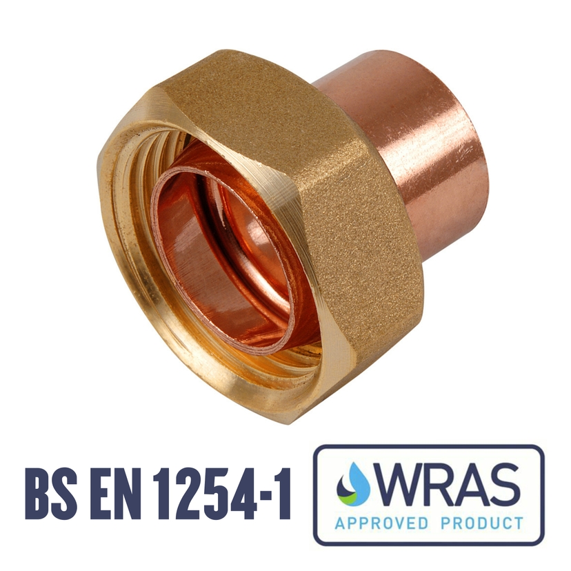 Endfeed 28mm x 1" Straight Cylinder Union EC16C-28F Image 1