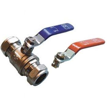 Altecnic 28mm Lever Ball Valve - Blue/Red