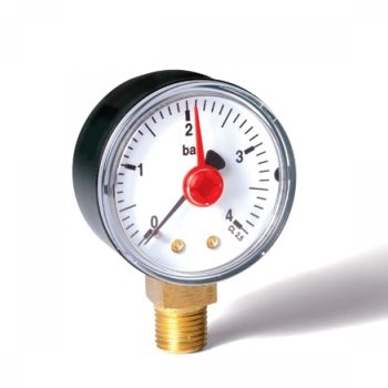 Altecnic 0-4bar 1/4" Pressure Gauge Bottom Connection WI-557304 Image 1