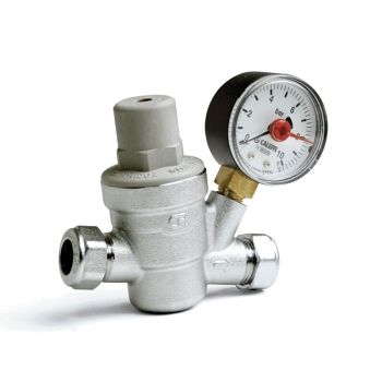 Altecnic Caleffi 15mm Pressure Reducing Valve with Gauge 533841H Image 1