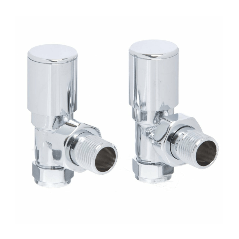 Instinct 15mm Modern Rad Valves Angled (Pair) Chrome AL025LC Image 1